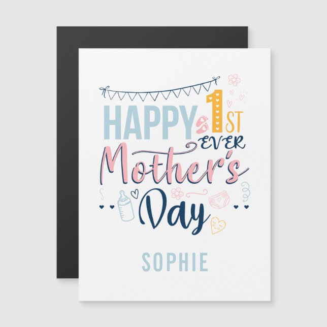 Personalised First Ever Mothers Day 1st Time Mum (Front/Back)