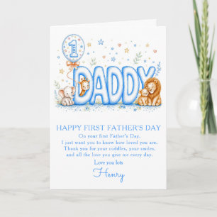 Personalised First Father’s Day Card for Daddy