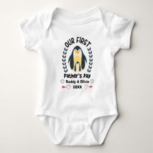 Personalised First Fathers Day 2021, Custom Names Baby Bodysuit