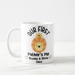 Personalised First Fathers Day 2021, Custom Names Coffee Mug