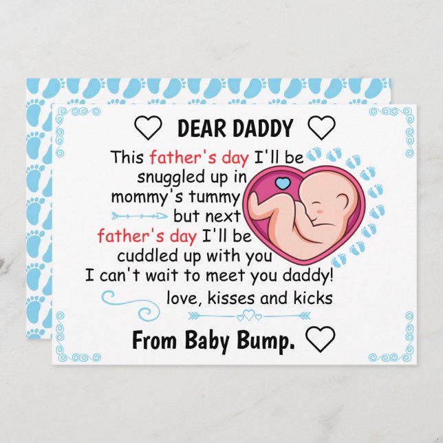Personalised First Fathers Day 2023 From Son Holiday Card (Front/Back)