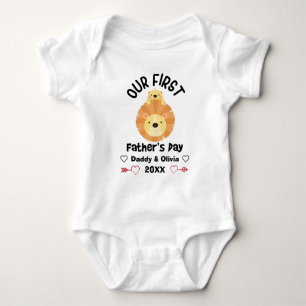 Personalised First Father's Day 2024, Custom Names Baby Bodysuit
