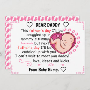 Personalised First Fathers Day From daughter Holiday Card