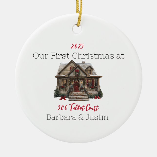 Personalised First Home Ornament (Front)