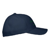 Personalised First Mate Lifesaver Anchor Green Embroidered Hat (Right)