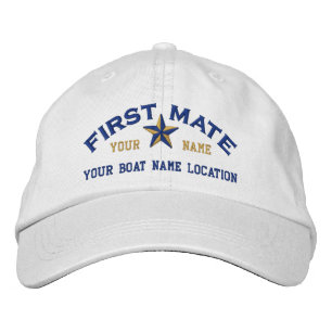 Personalised First Mate Star Ball Cap Embroidery