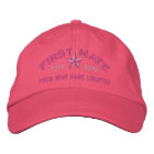Personalised First Mate Star Ball Cap Embroidery