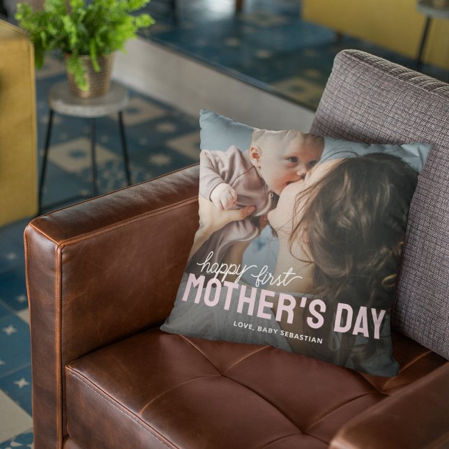 Personalised First Mother’s Day Photo Cushion (Creator Uploaded)