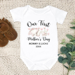 Personalised First Mothers Day 2024, Custom Names Baby Bodysuit