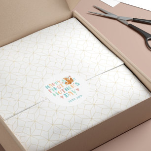 Personalised First Mothers Day Boho Fun Typography Classic Round Sticker