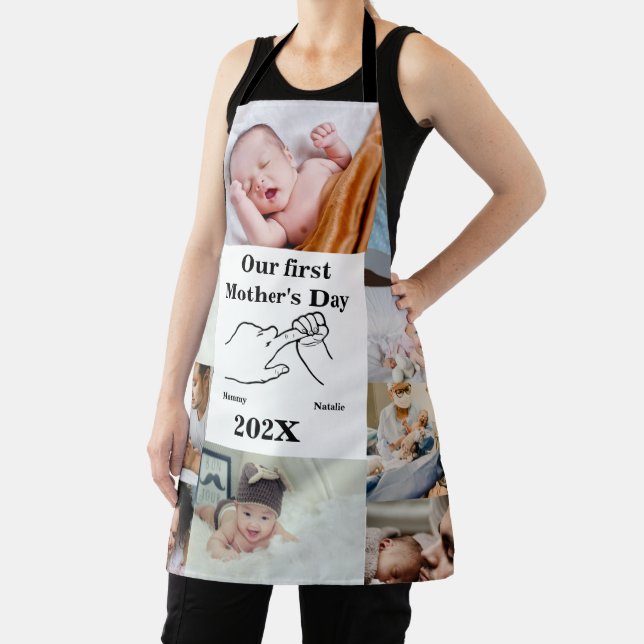 Personalised First Mother's day Photo Collage  Apron (Insitu)
