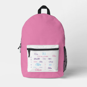 Personalised First Name Custom Printed Backpack