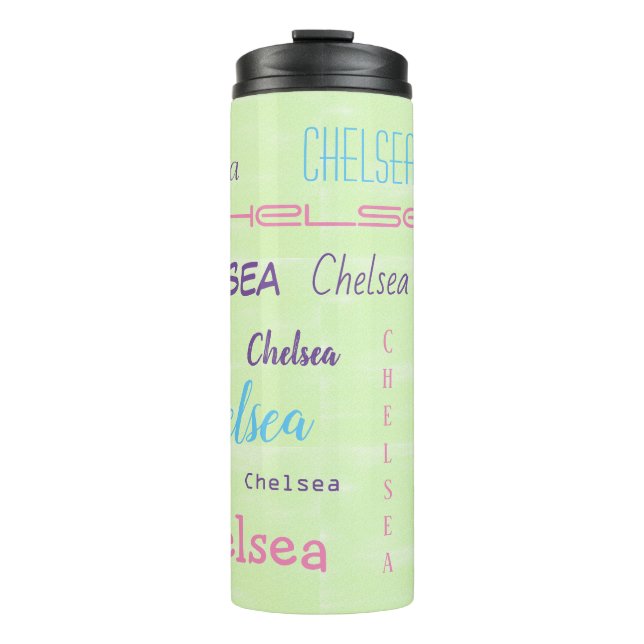 Personalised First Name Font Typeface Custom    Thermal Tumbler (Front)