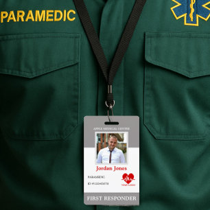 Personalised First Responder Photo ID Security ID  Badge