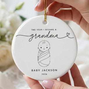 Personalised First Time Grandma Ornament