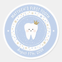 Personalised First Tooth Milestone Sticker