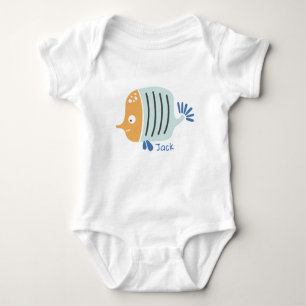 Personalised Fish Sea Animals Baby Bodysuit