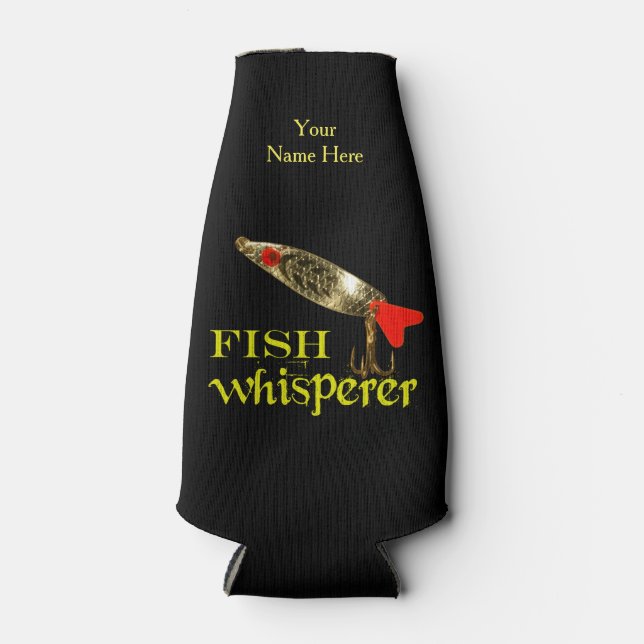 Personalised Fish Whisperer Bottle Cooler (Front)