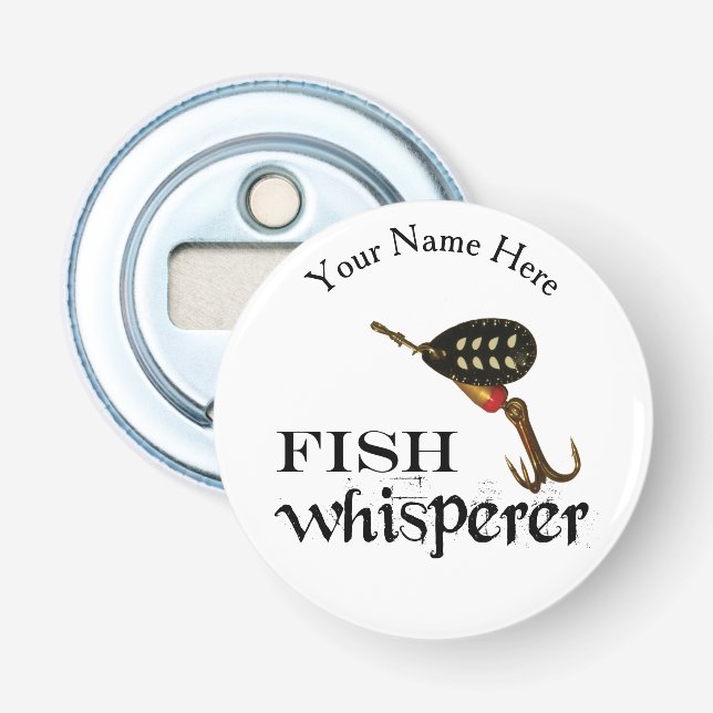 Personalised Fish Whisperer Bottle Opener (Front)