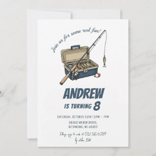 Personalised Fishing Birthday for kid  Invitation