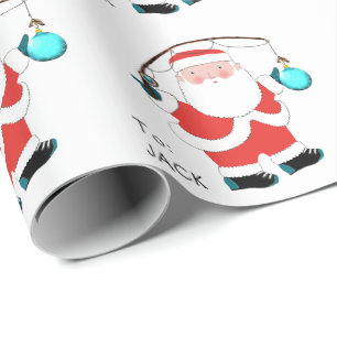 Personalised Fishing Christmas Gift Wrapping Paper