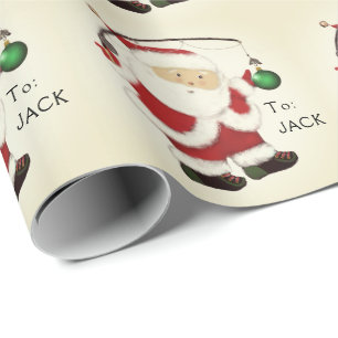Personalised Fishing Christmas Wrapping Paper