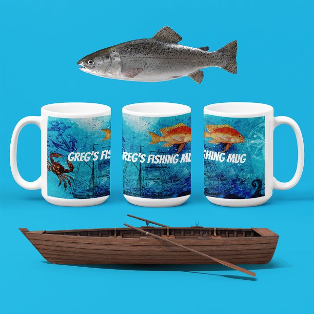 Personalised Fishing Coffee Mug (Creator Uploaded)