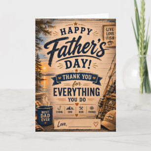 Personalised Fishing Dad Greeting Card