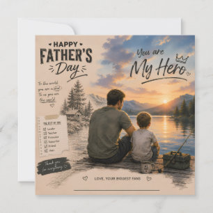 Personalised Fishing Dad Hero Card