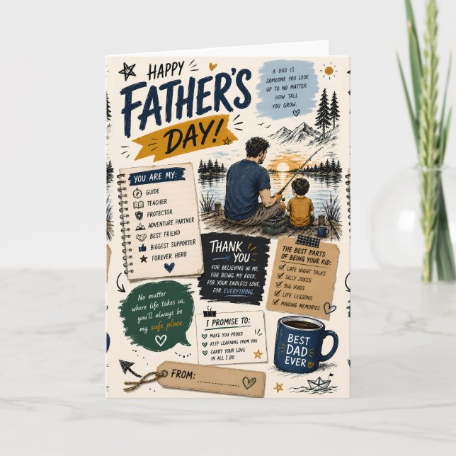 Personalised Fishing Father’s Day Greeting Card (Front)