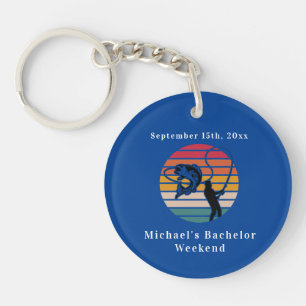 Personalised Fishing Fish Bachelor Weekend Key Ring