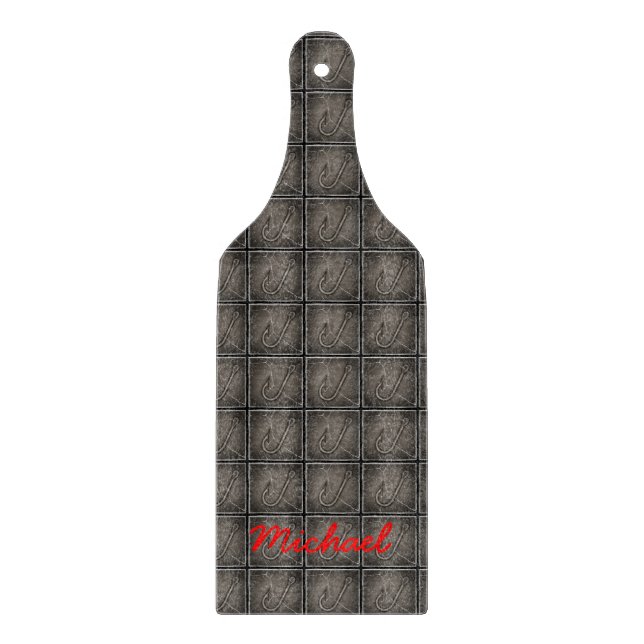 Personalised Fishing Glass cutting Board (Front)