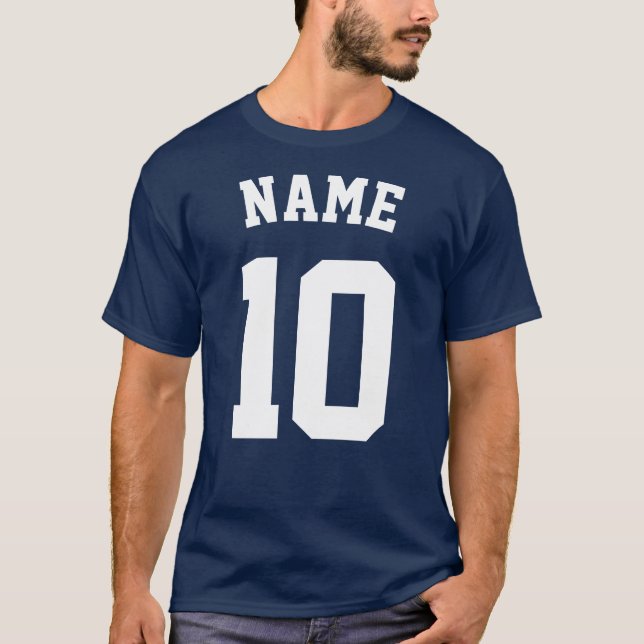 Personalised Fishing Jersey Editable Name & Number T-Shirt (Front)