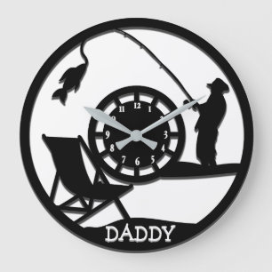 Personalised Fishing Large Clock