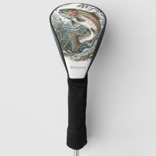 Personalised Fishing Lover – Trout Fishing Design Golf Head Cover