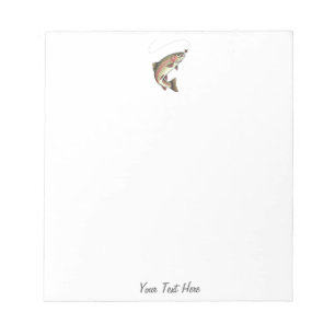 Personalised Fishing Lover – Trout Fishing Design Notepad
