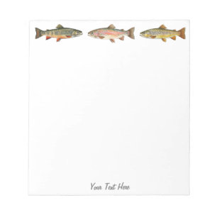 Personalised Fishing Lover – Trout Fishing Design Notepad