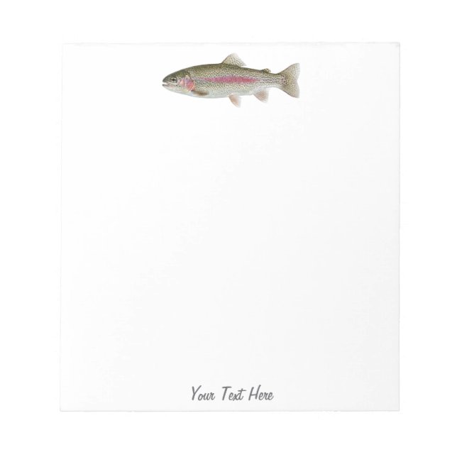 Personalised Fishing Lover  – Trout Fishing Design Notepad (Front)
