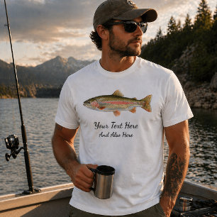 Personalised Fishing Lover  – Trout Fishing Design T-Shirt