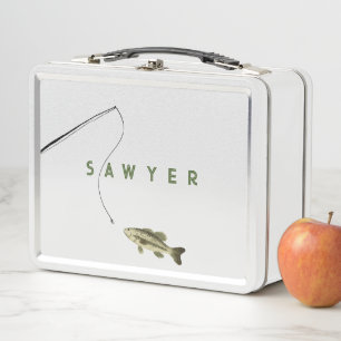 Personalised Fishing Metal Lunch Box