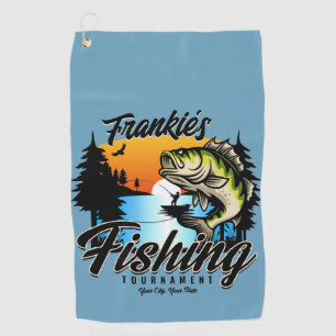 Personalised Fishing Tournament Fish Angler Trout Golf Towel