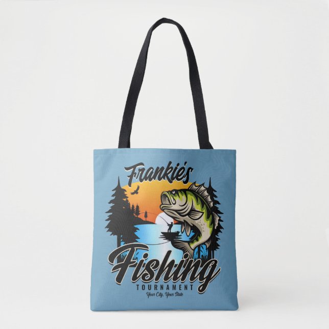 Personalised Fishing Tournament Fish Angler Trout  Tote Bag (Front)