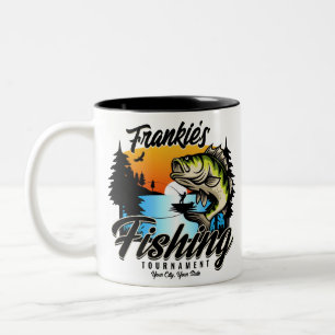 Personalised Fishing Tournament Fish Angler Trout  Two-Tone Coffee Mug