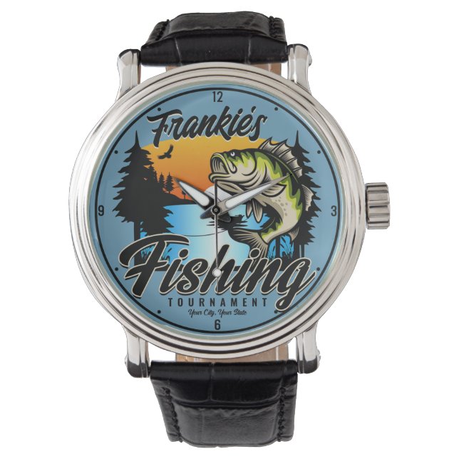 Personalised Fishing Tournament Fish Angler Trout Watch (Front)