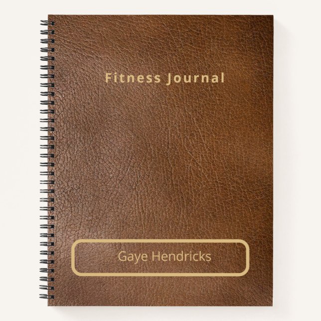 Personalised Fitness Journal Spiral Notebook (Front)
