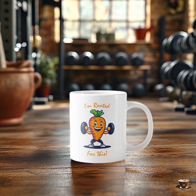 Personalised Fitness Mug - Motivational Vegetable  (Creator Uploaded)