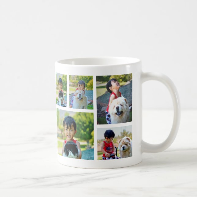 Personalised Five Photo Collage 2-Sided Coffee Coffee Mug (Right)