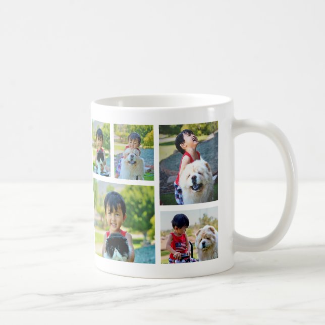 Personalised Five Photo Collage 2-Sided Coffee Mug (Right)