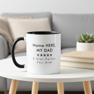Personalised Five Star Rating Coffee Mug