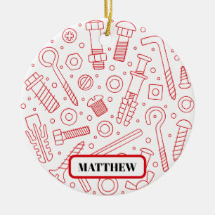 Personalised Fix It Funny Handyman If Custom Name Ceramic Ornament